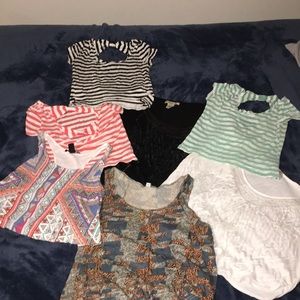 7 piece crop top LOT